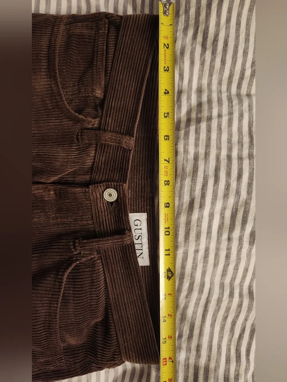 Gustin - Japan Chunky Cord, Brown Corduroy Pants, Size 32 Slim
